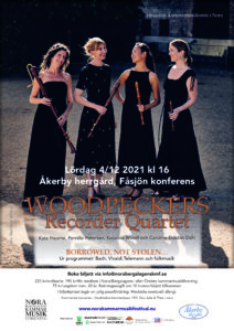 Konsertaffisch Woodpeckers Recorder Quartet 2021-12-04 A4