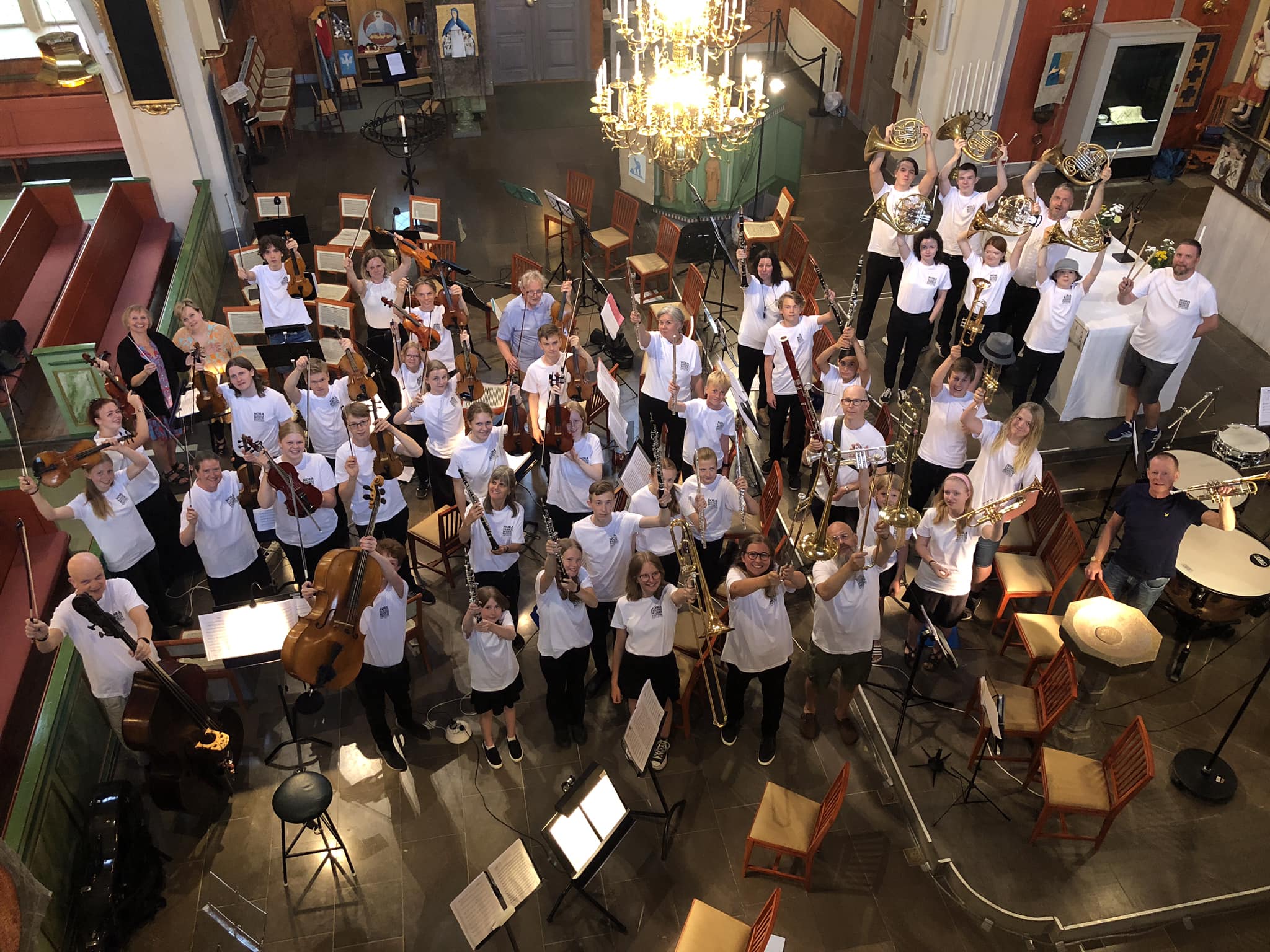 Festivalorkestern i Nora kyrka 2023-06-21. Foto Fabian Gribing